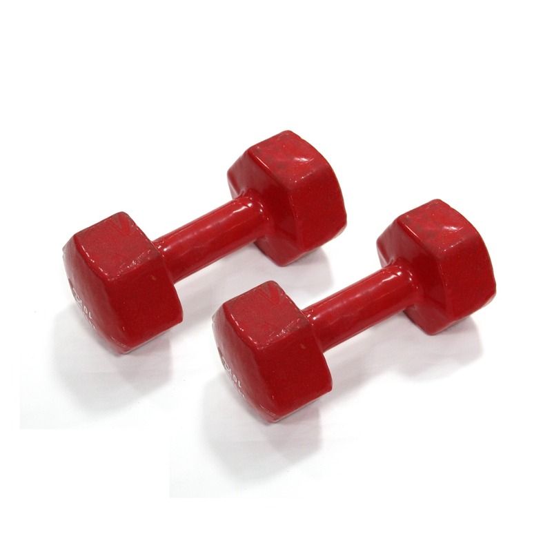 TA Sport Vinyl Dumbbell, 2 x 10KG, Red