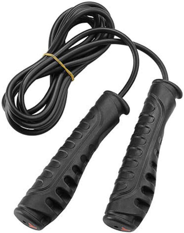 

York Fitness Adjustable Speed Skipping Rope, 60302, Black