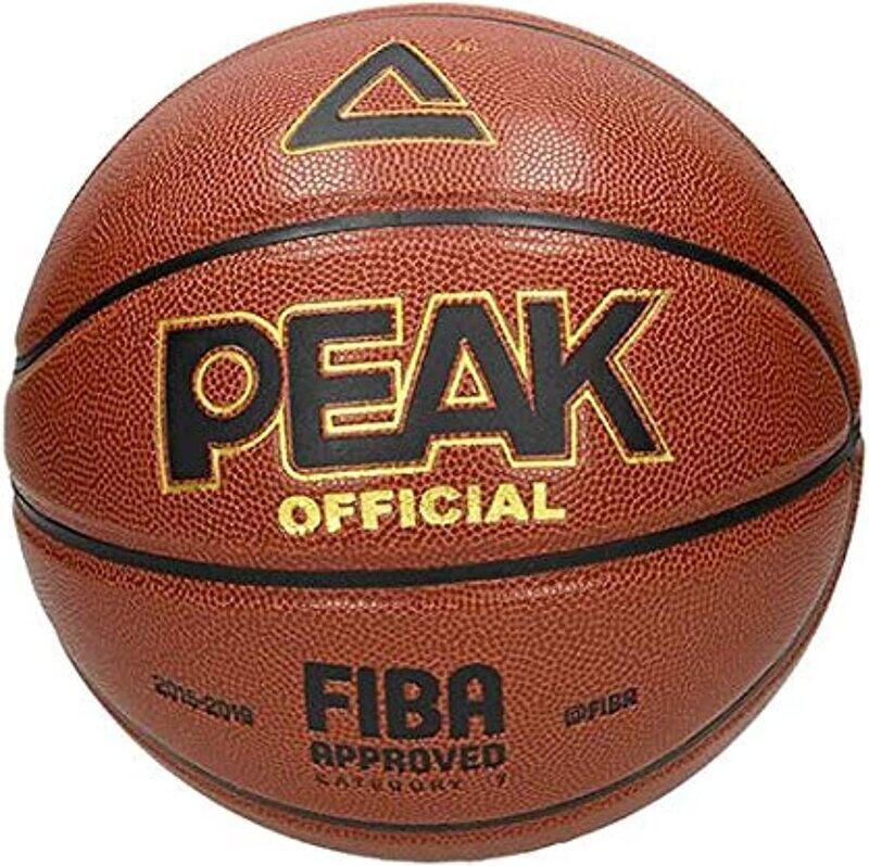 

Peak Microfiber Basketball, Bg771F, Brown