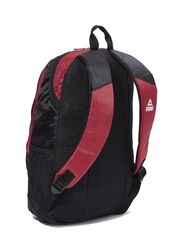 Peak EB55 Solid Design Synthetic Zip Closure Backpack Bag Unisex, Burgundy/Black