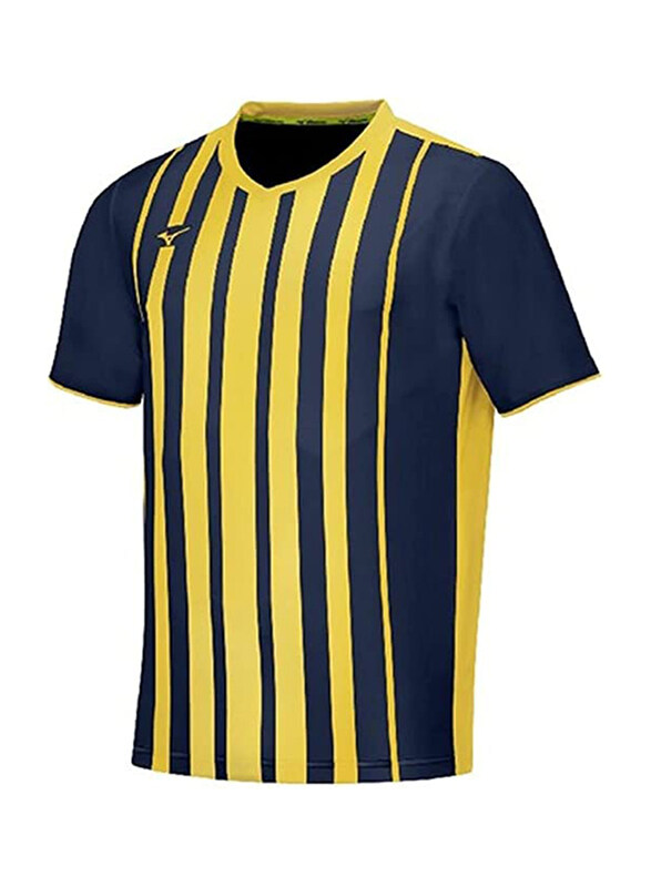 

Mizuno Game Shima Short Sleeve Round Split Neck T-Shirt for Men, Double Extra Large, Navy Blue