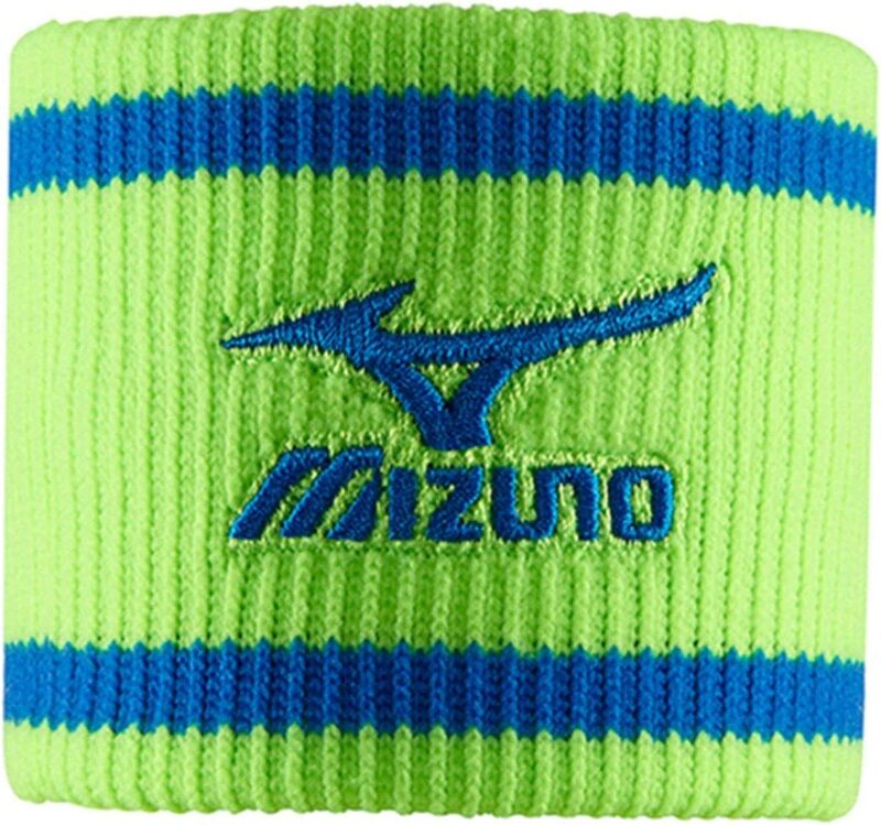 Mizuno Short Wristband, White/Reflex Blue