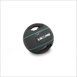 Livepro Double Grip Medicine Ball, Black/Blue