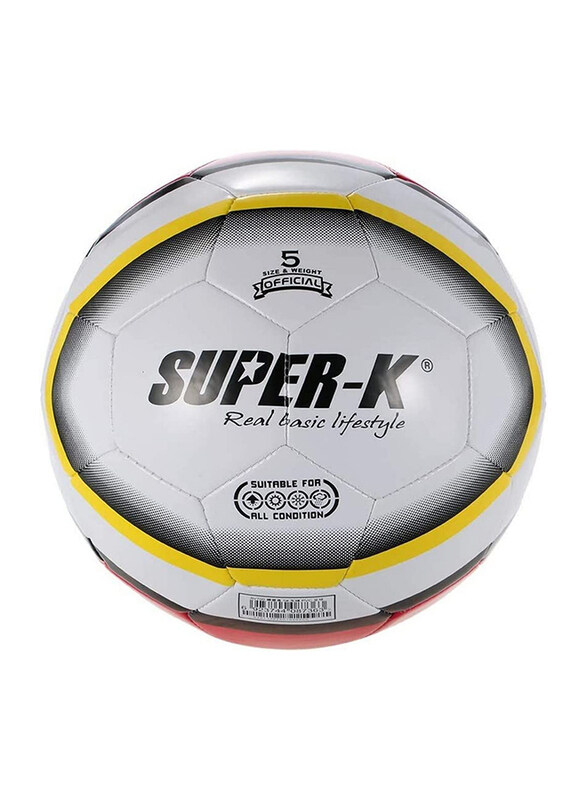 

Super-K Machine Stitched Pvc Soccer Ball, Avs022B, Multicolour