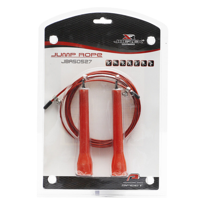 

Joerex Speed Cable Jump Rope, Jba50527, Red
