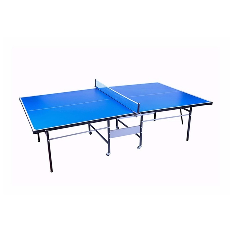 TA Sports Table Tennis Table, 12mm with 4 Wheels (50mm) Foldable Legs, Blue