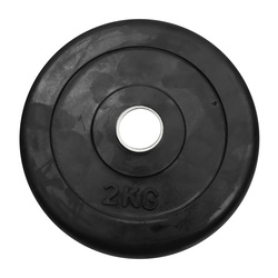 TA Sport Rubber Weight Plate, 54050411, 2 KG, Black
