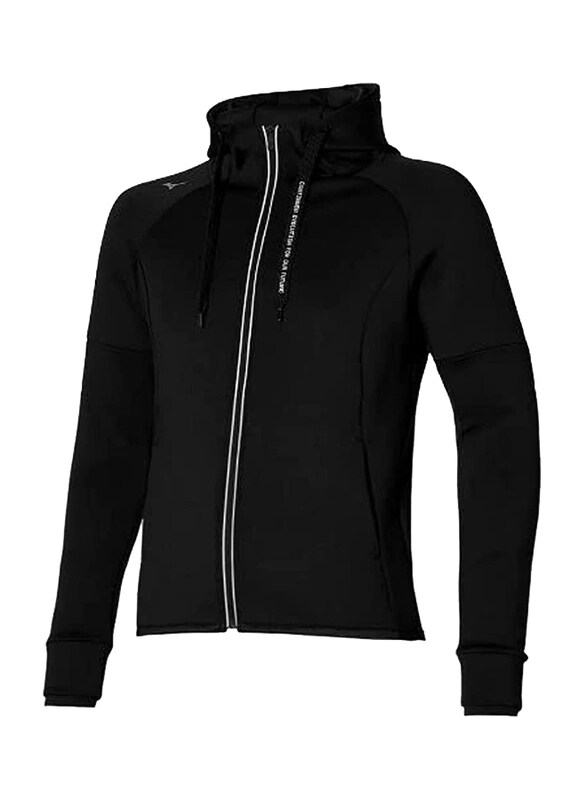 Mizuno RB Long Sleeve Sweat Jacket for Women, Large, Black