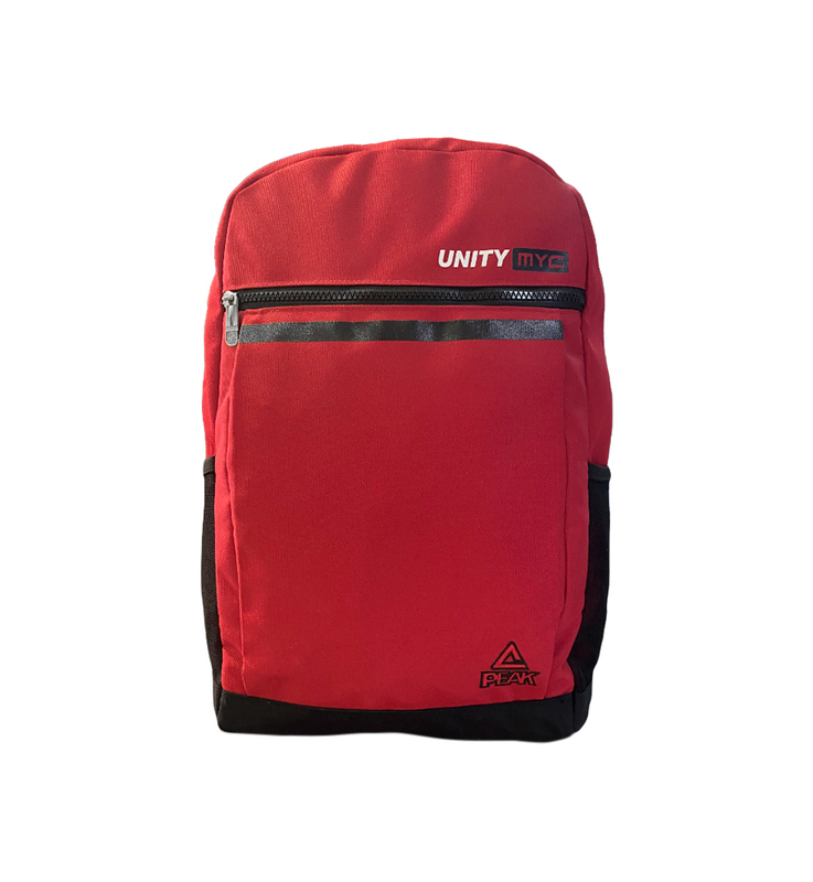 Peak Polyester Backpack Bag Unisex, B192020, Red