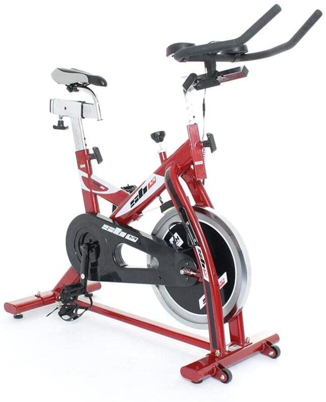 BH Fitness Spinning Bike with LCD Console, Red/Silver