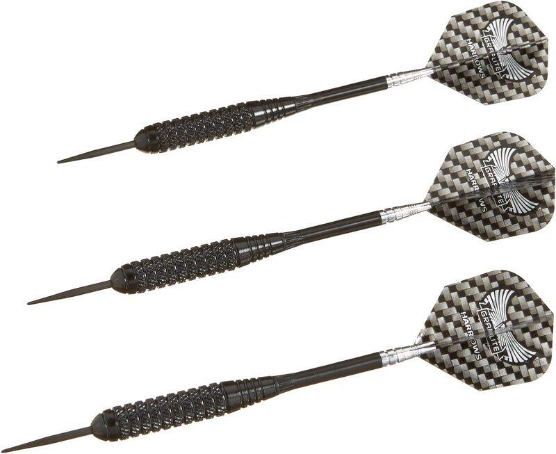 

Harrows 3-Piece Steeltip Flight Dart Set, B102/ED106 12050023, 20gm, Black