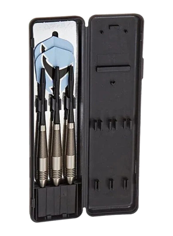 

Harrows 3-Piece Silver Shark Dart Set, B623, Blue/Black