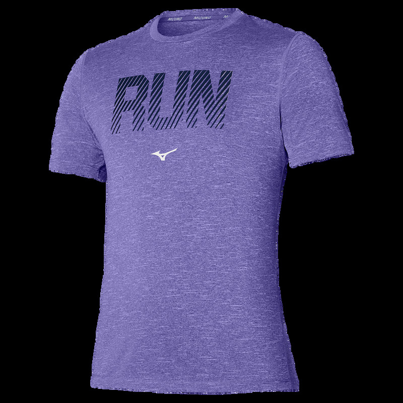 Mizuno T-Shirts for Men, XL, Purple