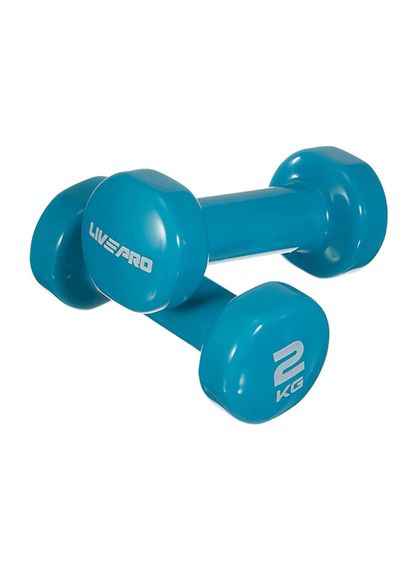 

Livepro Colored Studio Dumbbells Set, 2 x 1 KG, Blue