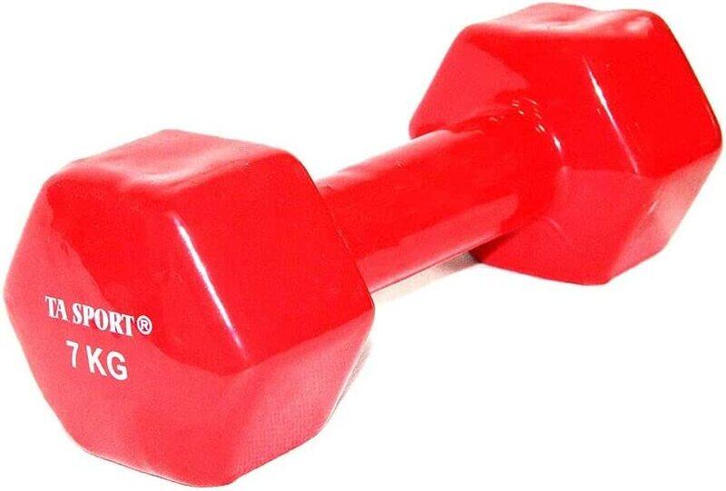 

TA Sport Leader Sports Vinyl Dumbbell, 2 x 7KG, Red