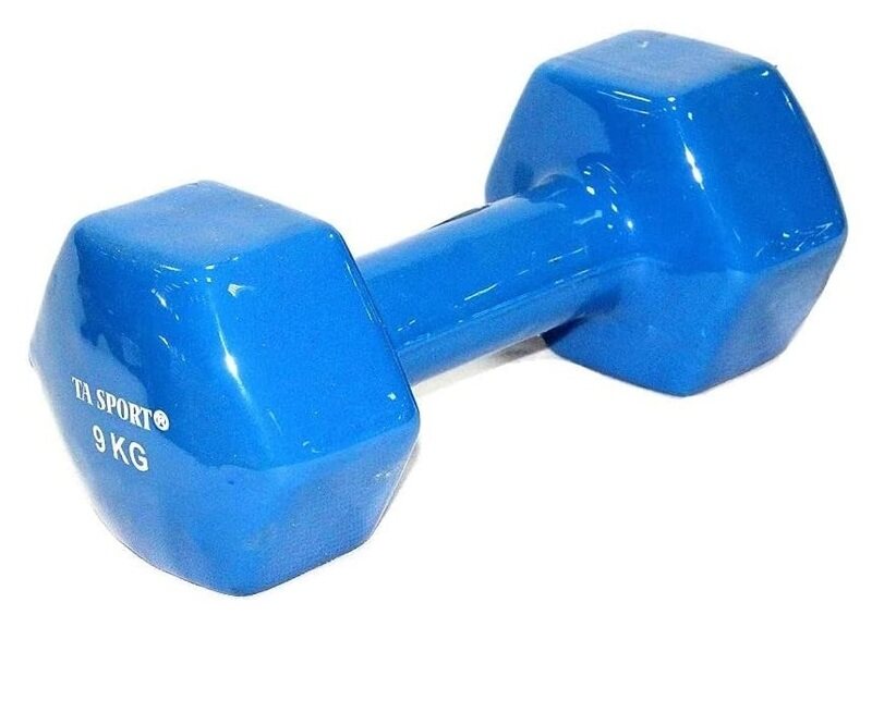 

TA Sport Vinyl Dumbbell, 2 x 9KG, Blue