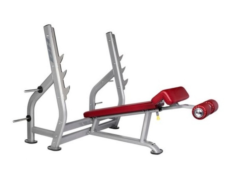 BH Fitness Olympic Decline Bench, 210cm, 13010282, Silver/Red