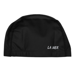 La Mer Pu Senior Wide Band Hair Cap, Black