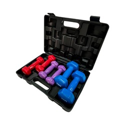 TA Sport Vinyl Dumbbell Set, 10KG, KZ616, Multicolour