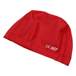 La Mer Pu Senior Wide Band Hair Cap, Red