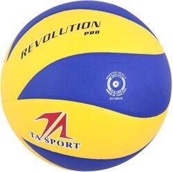 TA Sports Size-5 Cellular Volleyball Ball, Yellow/Blue