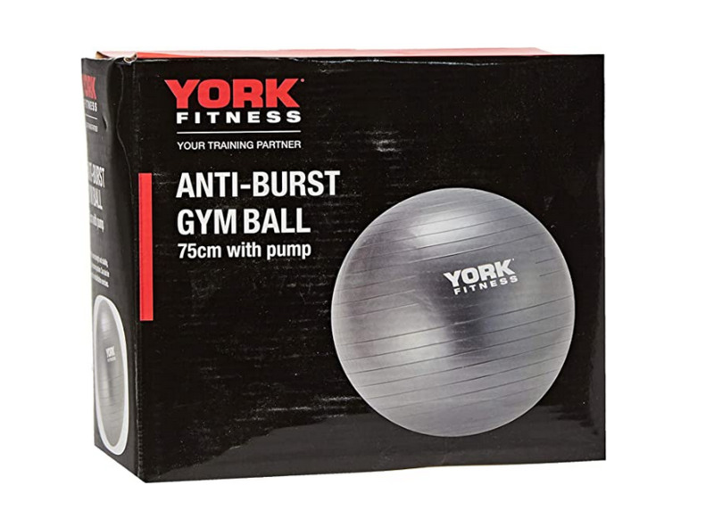 York Anti Burst Gym Ball, 75cm, Grey