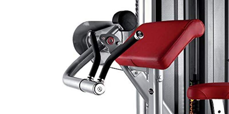BH Fitness Biceps Curl, One Size, L130, Silver/Red