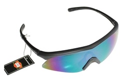 Sareen Sports Prime Polarized Half-Rim Black Sport Sunglasses for Men, Purple Lens, 21010020-101