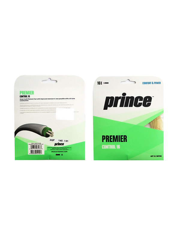 Prince Premier Control 16 Tennis String, Natural