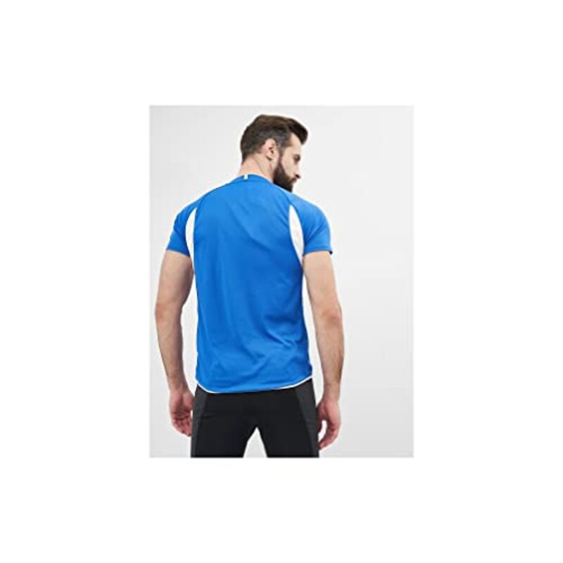 Mizuno Polyester Authentic T-Shirt for Men, L, Blue