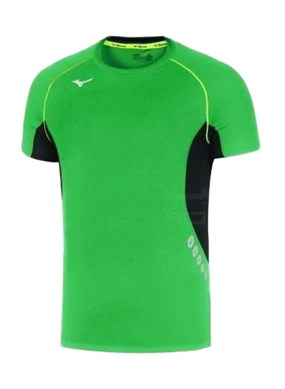 

Mizuno Premium Short Sleeve T-Shirt for Men, Medium, Green/Black