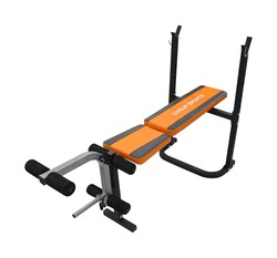 Live Up LS1102 Fitness Weight Bench, Black/Orange