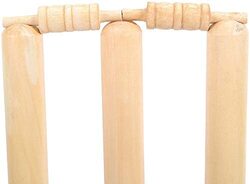 28-Inch Cricket Stumps with Spring Stand, Beige