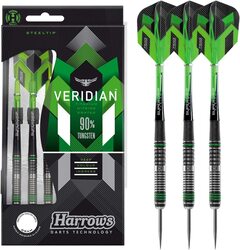 Harrows Steel Tip Veridian Darts 23 gm, Multicolour