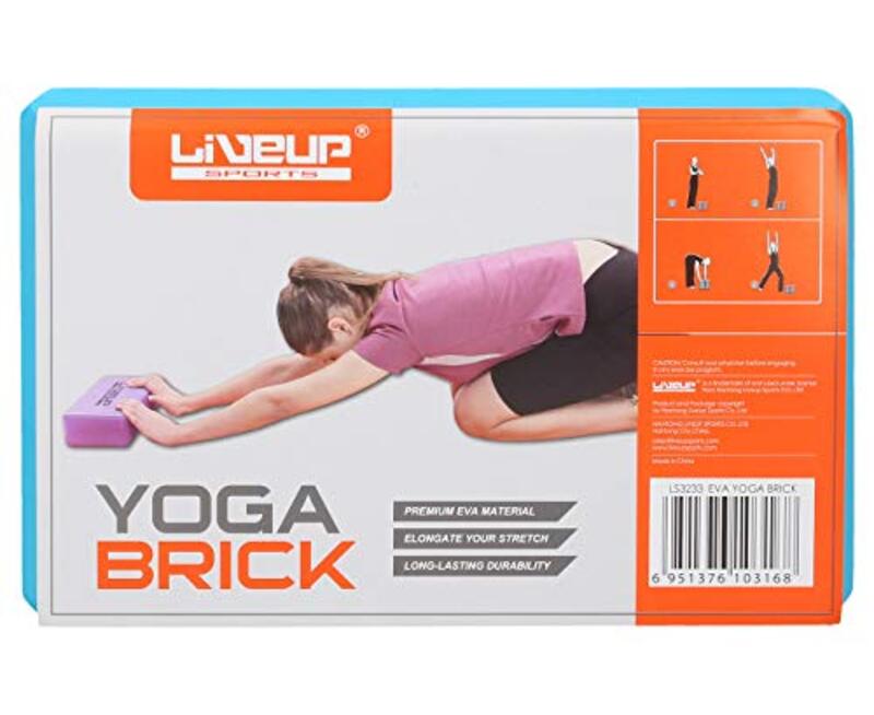 Liveup EVA Yoga Brick, LS3233A, Blue