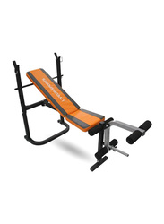 Live Up LS1101 Fitness Weight Bench, Black/Orange