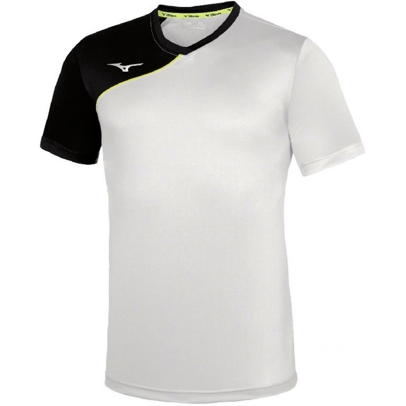 Mizuno T-Shirts for Men, M, White/Black