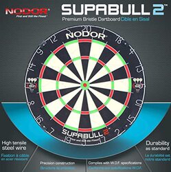 Nodor Supabull II Bristle Dartboard, 46cm, Multicolour