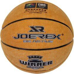 Joerex Size-7 Leather Basketball, Jba10314, Orange
