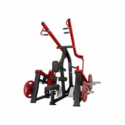 Steelflex Pl2200 Dual Plate Load Lat Pull-down & Seated Row Machine, 176Kg, 13070769, Red/Black