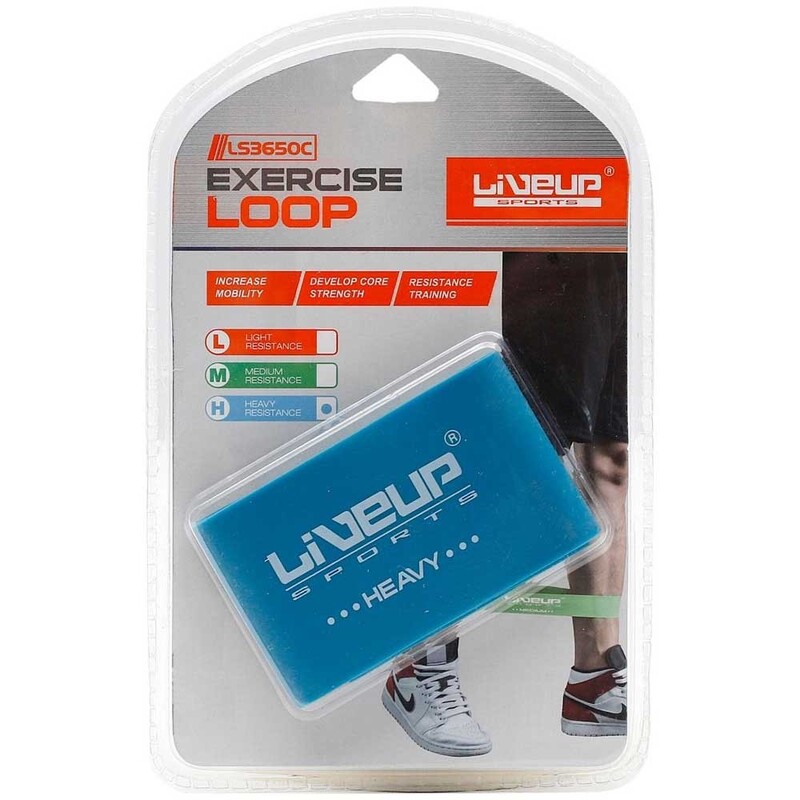 Liveup Heavy Exercise Loop Elastic Band, Ls3650C, Blue