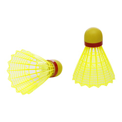Joerex Nylon Badminton Shuttlecock, 6 Piece, Yellow
