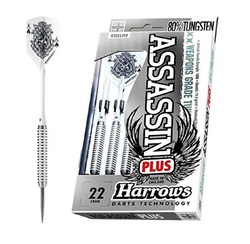 Harrows Assassin Plus Steel Darts 22 gm, Multicolour