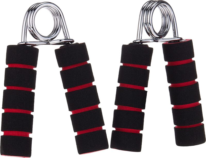 York Fitness Hand Grips, 2 Pieces, Black/Red