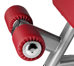 BH Fitness L840 Roman Chair, Red/Silver