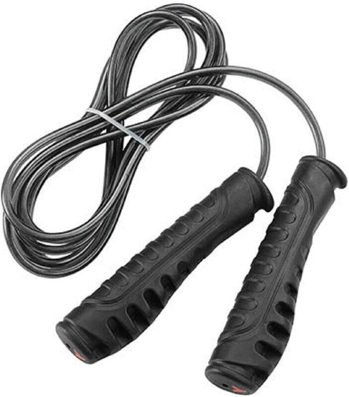 

York Fitness Vinyl Weighted Speed Skipping Rope, Black