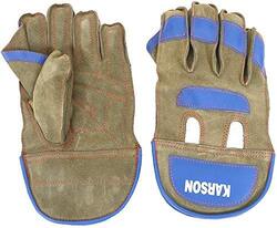 Karson Split Leather Wicket Keeping Gloves, 10040011, Multicolour