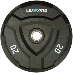 Live Up Lp8022 Rubber Bumper Plate, 20Kg, Black