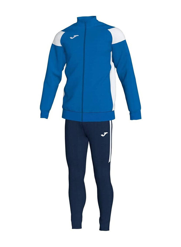 

Joma Micro Crew III Long Sleeve Tracksuit for Men, Extra Large, Royal Blue/White