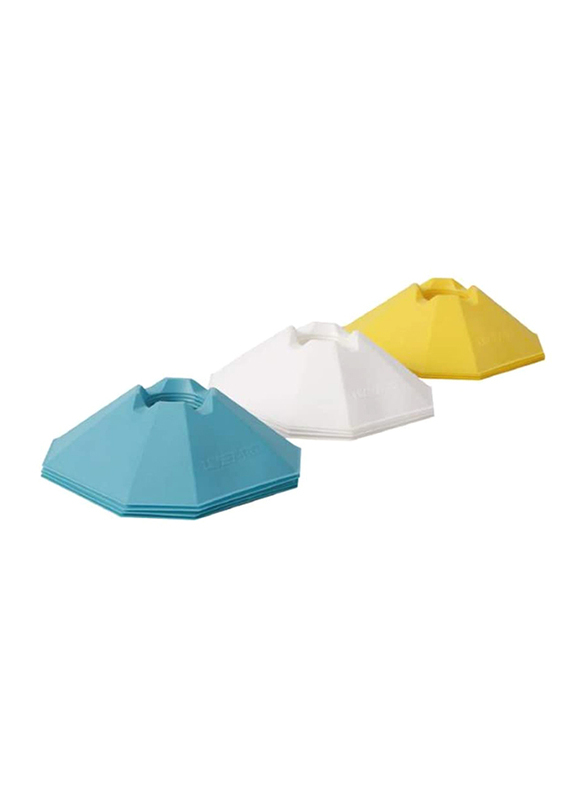 Live Up Lp8616 Agility Cones, 204 x 60mm, White/Blue/Yellow/Red